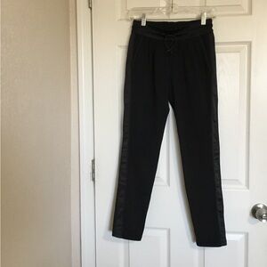 Ivivva Black Luxtreme Drawstring Joggers w/ Satin Trim | Girl's size 14/16?